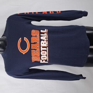 Chicago Bears NFL graphic logo spell out XL youth adult Sm long sleeved t-shirt